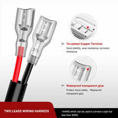 Nilight 10ft cable laid out to show extended reach and flexible routing