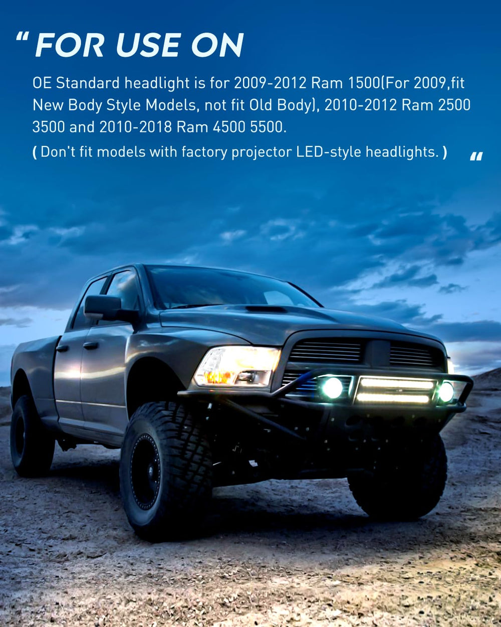 Nilight at night on truck showing improved road illumination and safer visibility