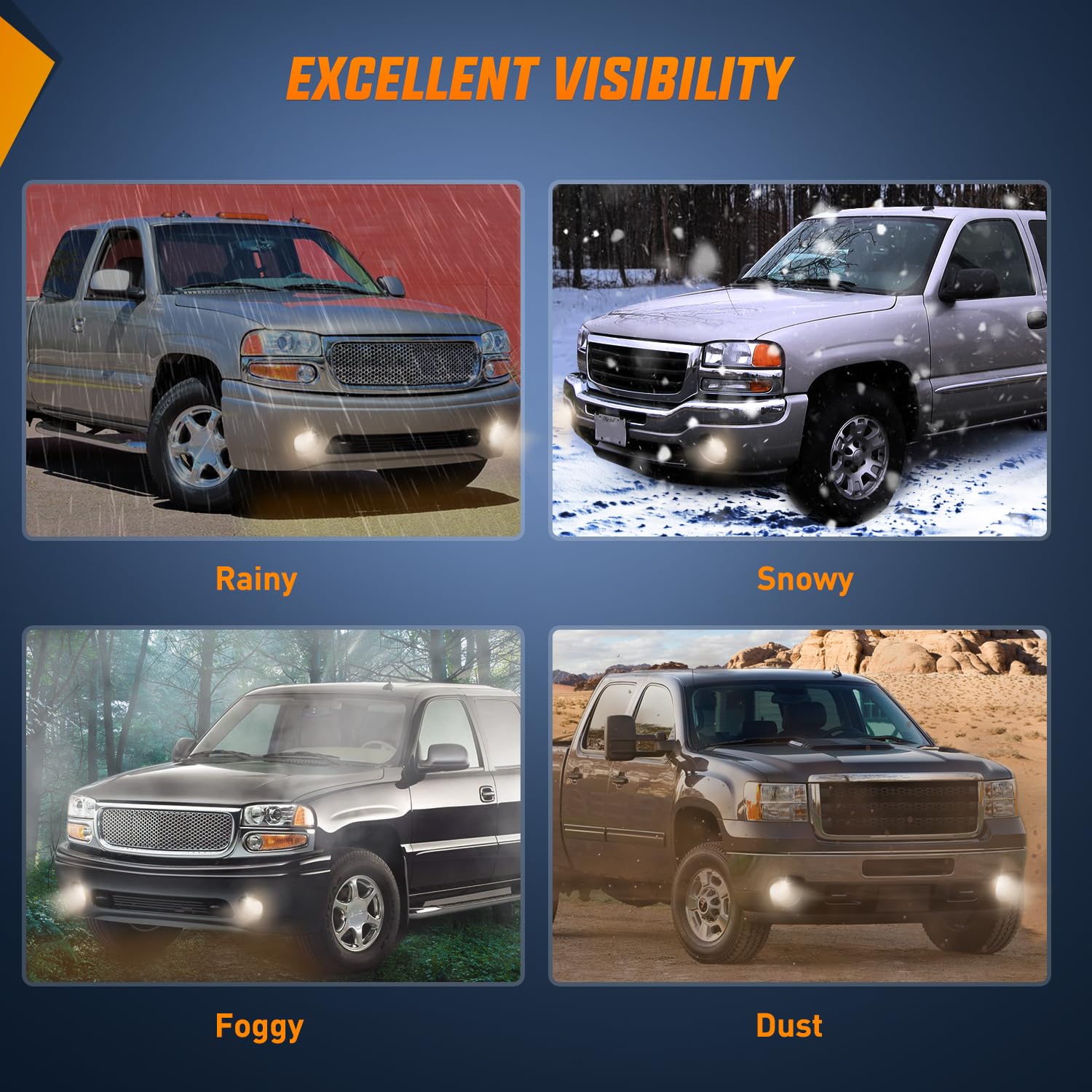 Nilight fog lights in night drive scene showing enhanced road visibility