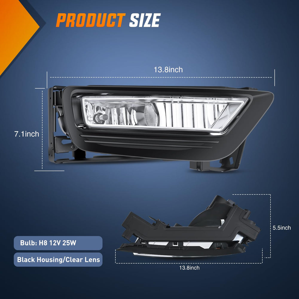 Nilight fog lights on sedan at night illustrating improved low-visibility driving safety