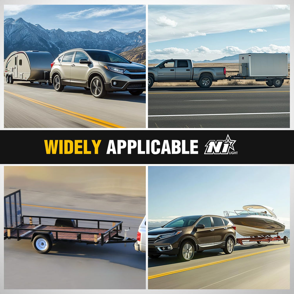 Nilight coupled to small trailer in driveway showing reliable everyday towing use