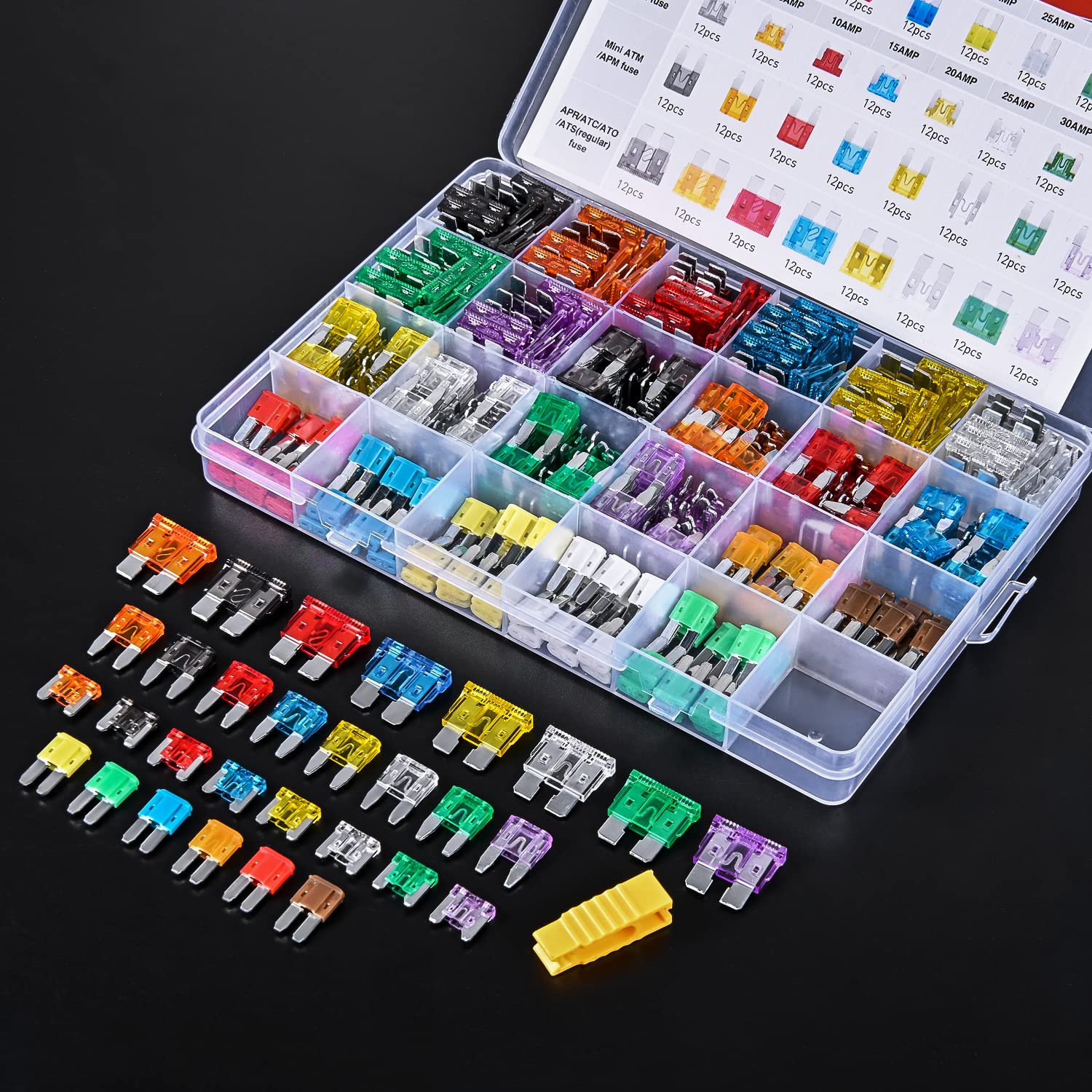 Nilight low-profile and mini fuses side-by-side for size comparison