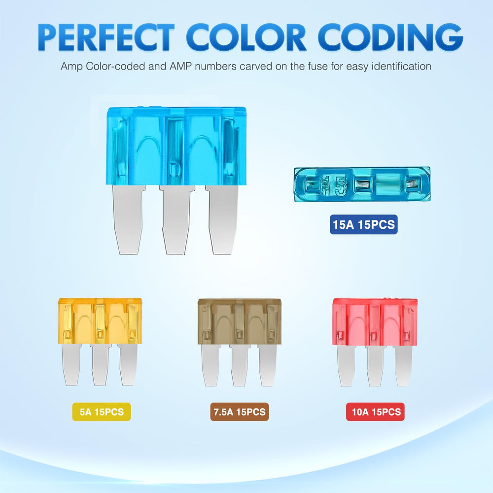 Nilight color-coded fuse tops for quick amp identification and faster repairs