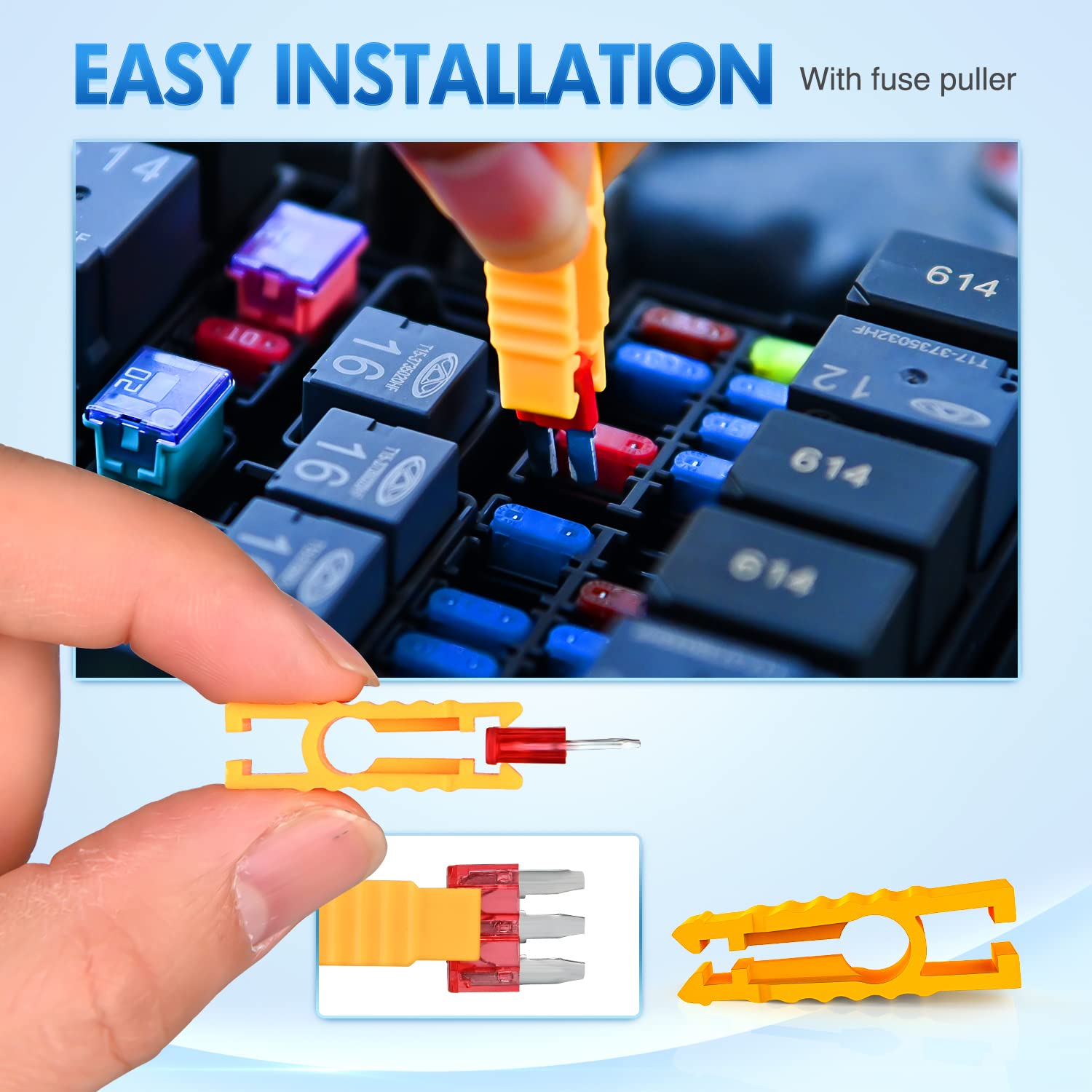 Nilight Micro3 installed in fuse holder demonstrating correct fit and protection