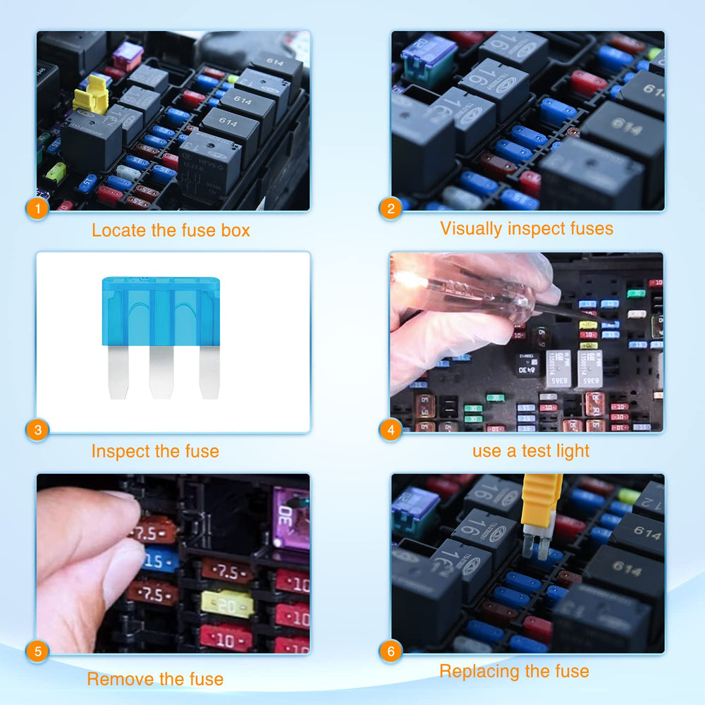 Nilight fuse puller stored inside box for easy, tool-free fuse removal