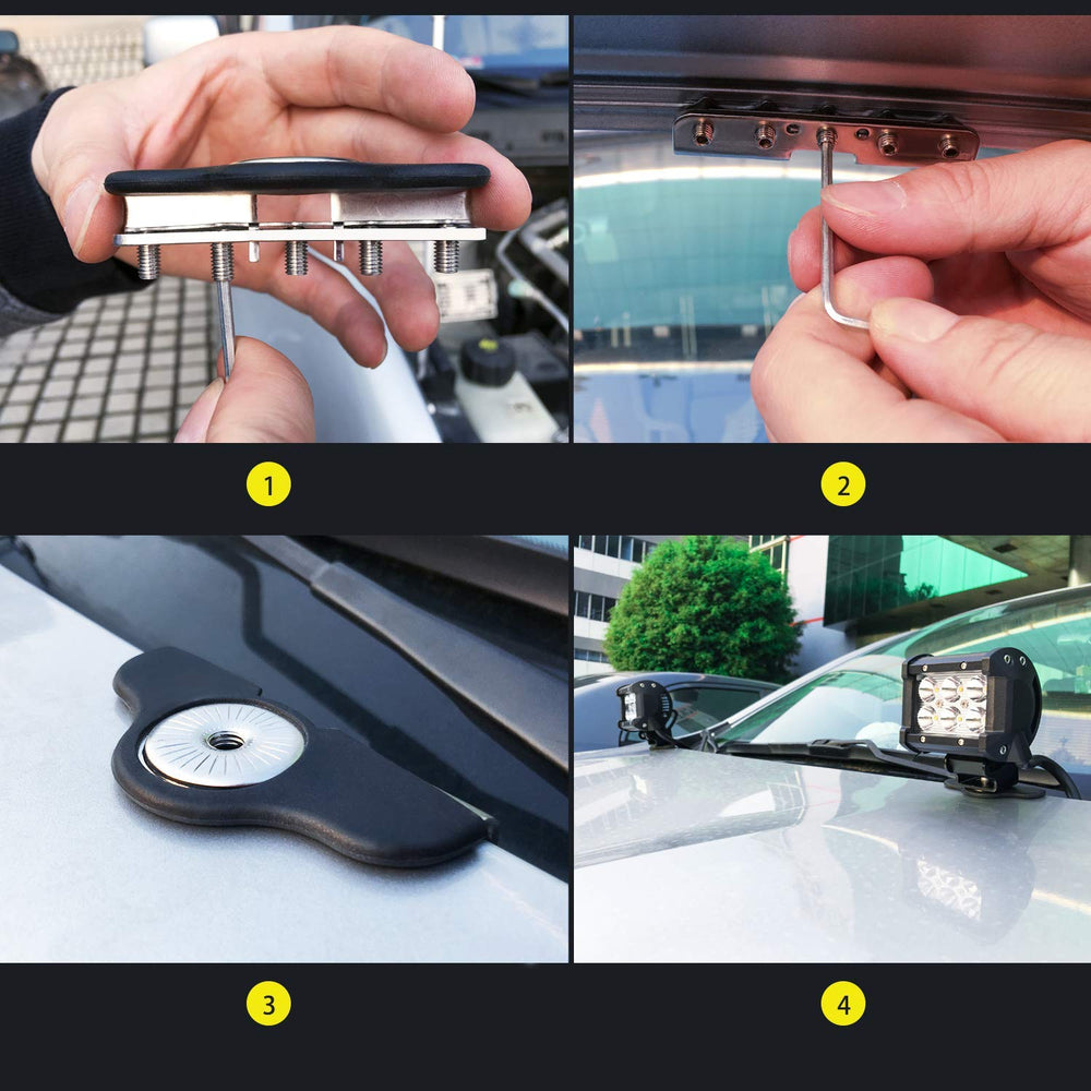 Nilight adjustable clamp bracket profile demonstrating secure universal mounting