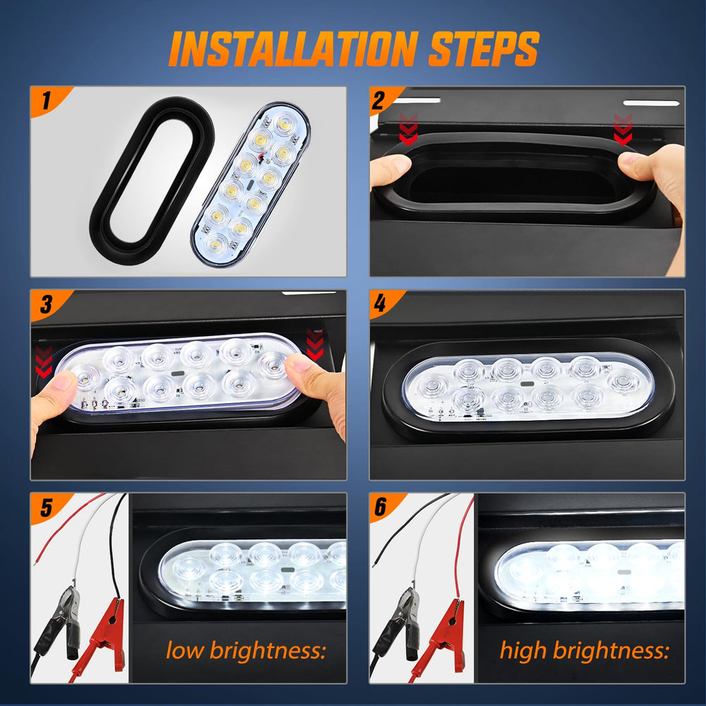 Nilight mounted on trailer showing proper installation and clear light output
