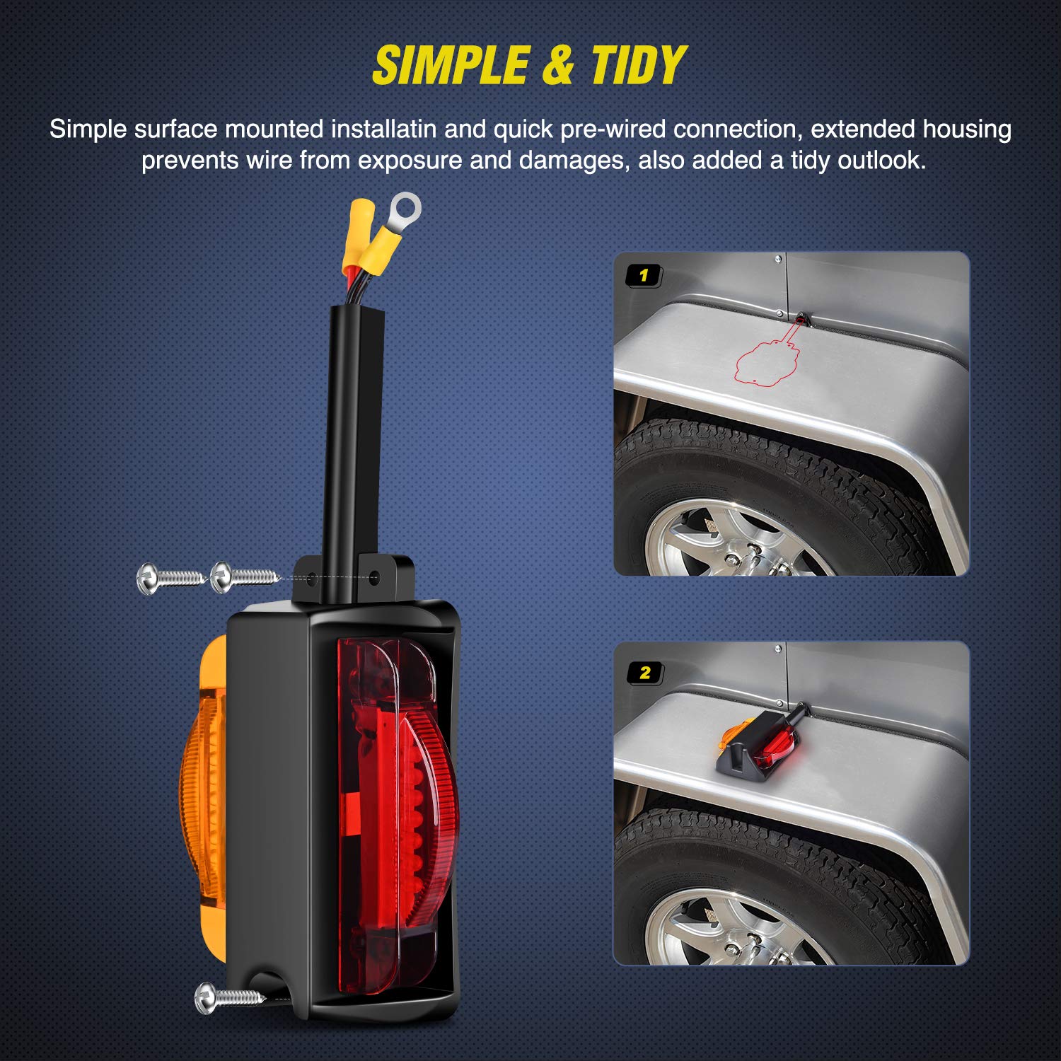 Nilight mounted on trailer fender demonstrating improved width identification