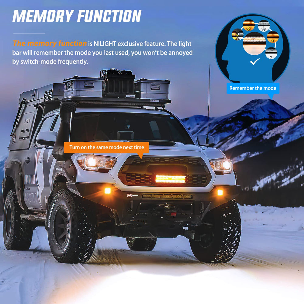 Nilight lights mounted on truck grille demonstrating improved front visibility