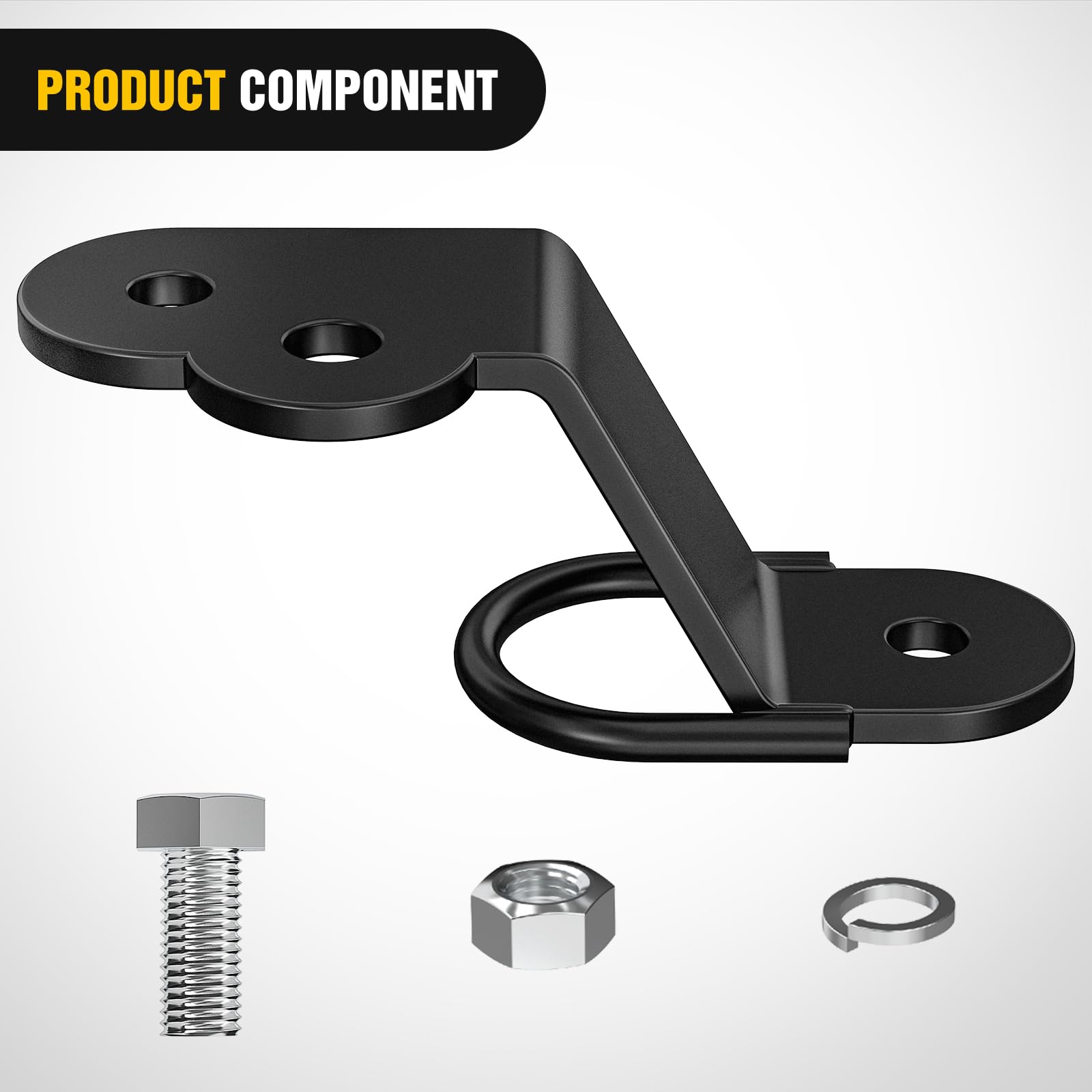 Nilight bolted to UTV hitch tongue demonstrating bolt-on installation ease