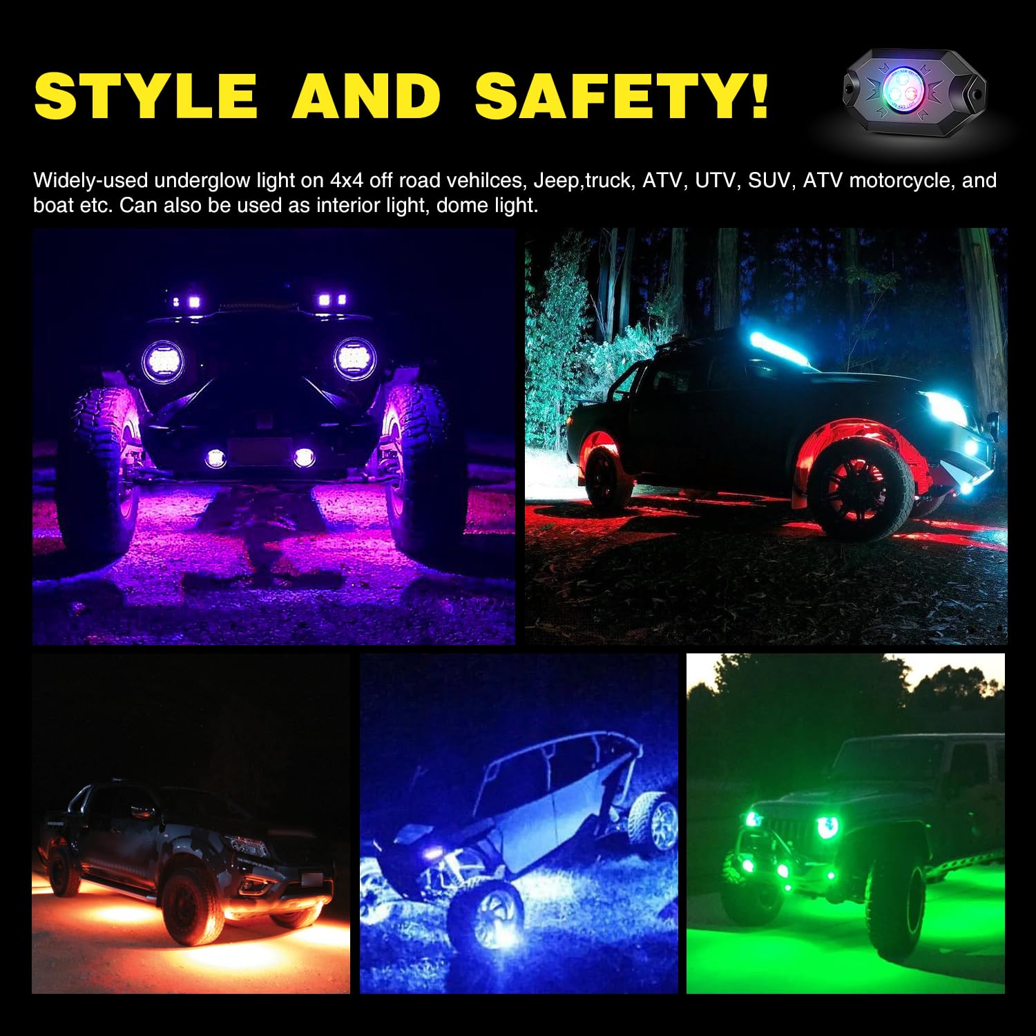 Nilight mounting pads flat and round displayed for versatile mounting on bars and flat surfaces