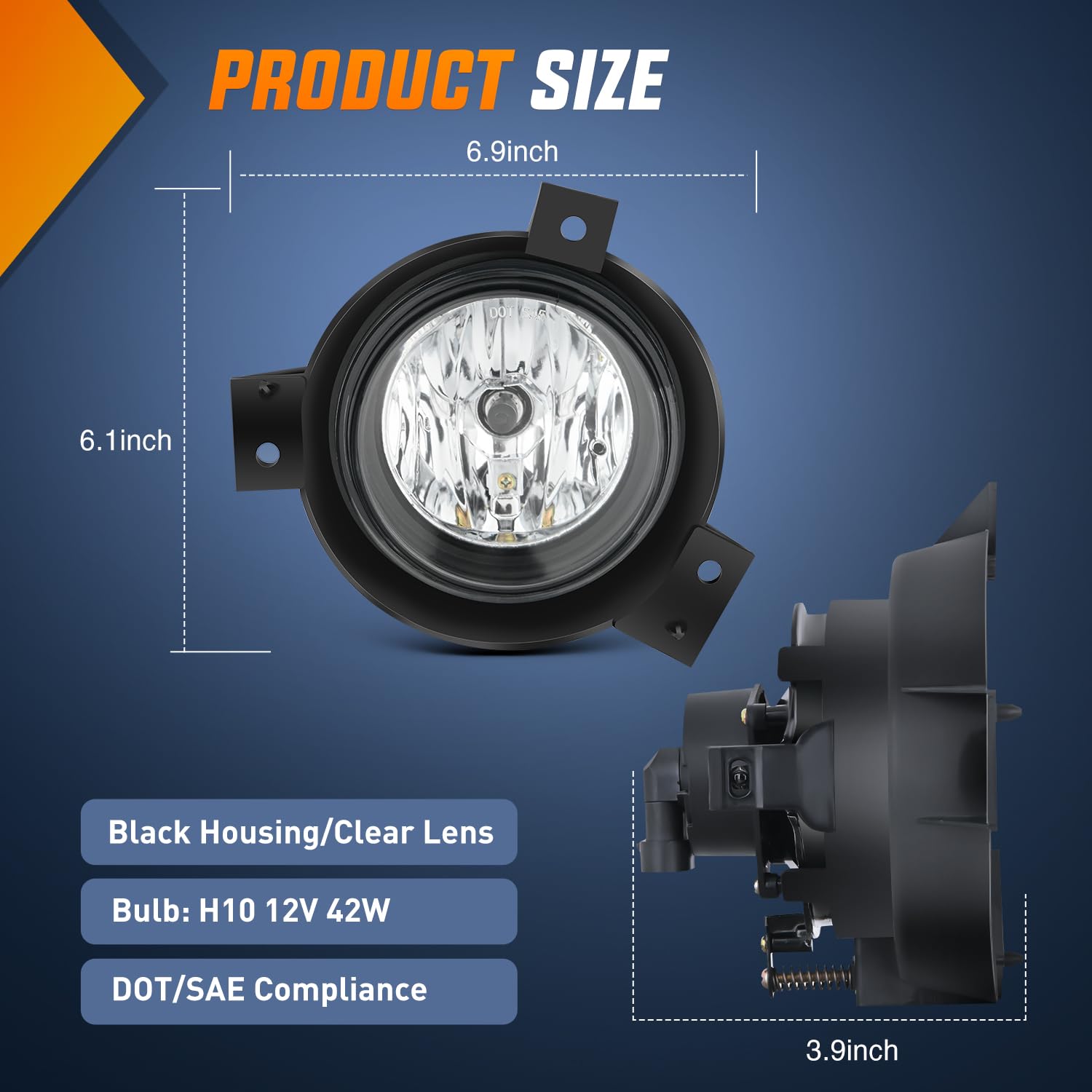 Nilight night beam illumination showing improved road visibility