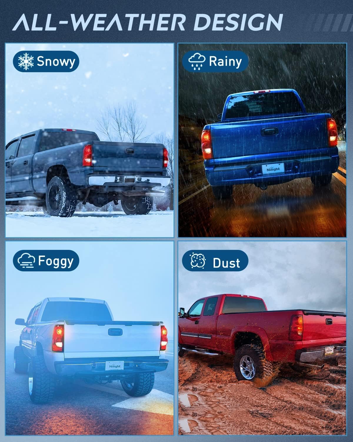 Nilight taillight installed on 2004 Chevy Silverado Fleetside enhancing rear visibility