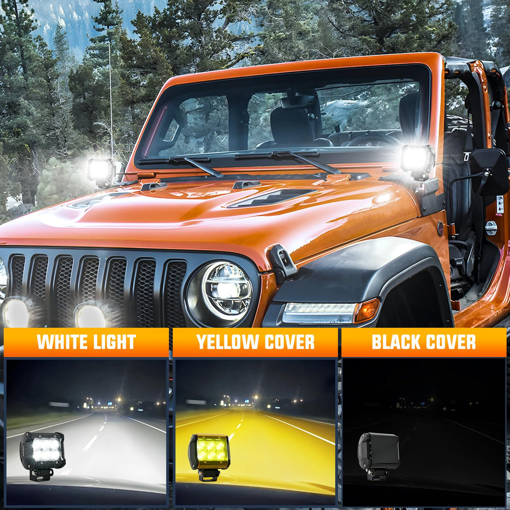 Nilight mounted on a jeep at night showing enhanced road and trail visibility benefit