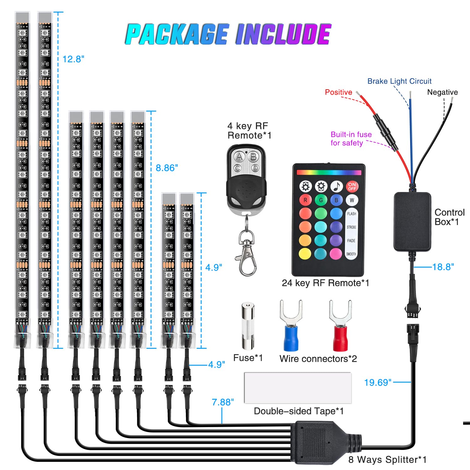 Nilight packaging with all included accessories for quick installation