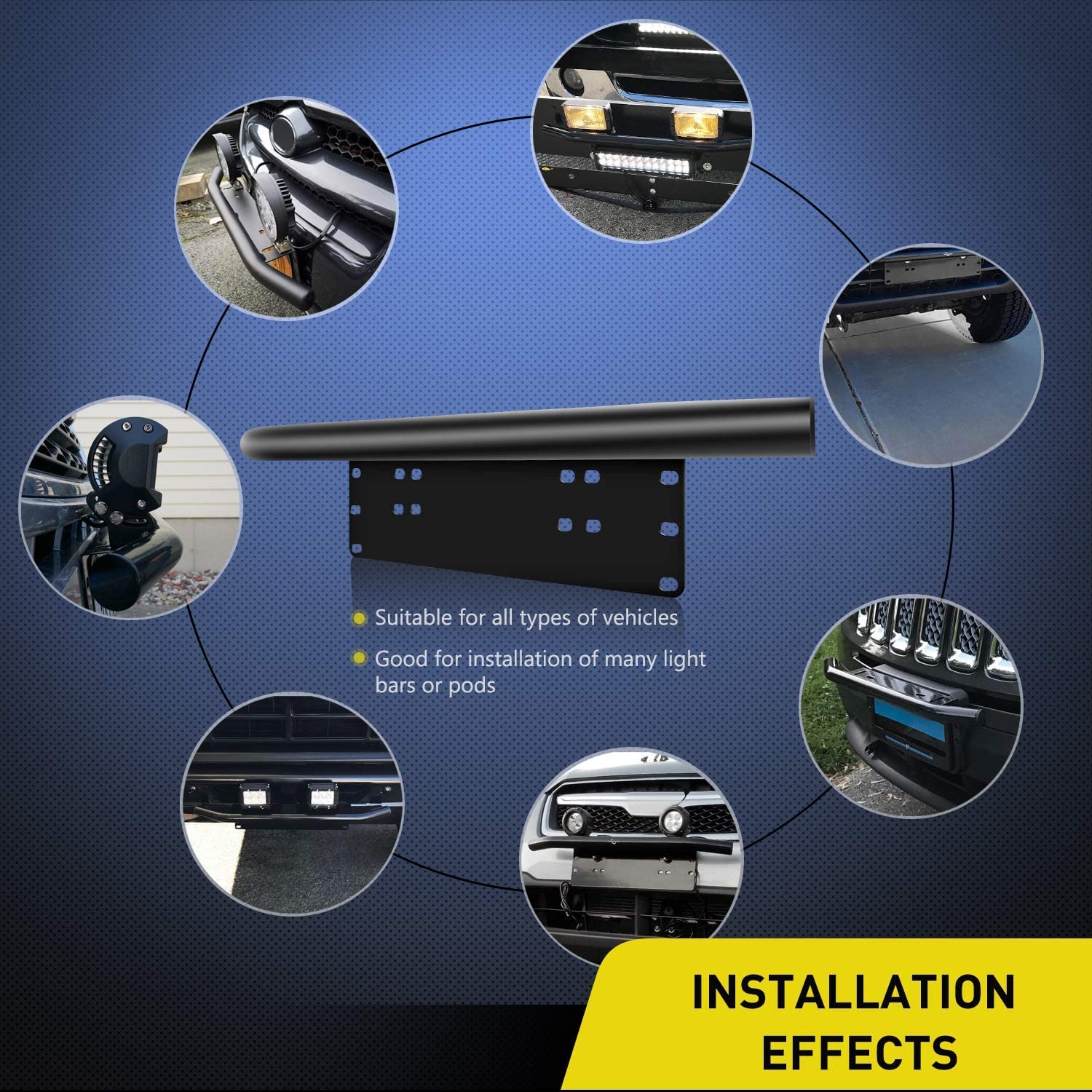 Nilight product box with light bar, bracket and harness laid out for unboxing clarity
