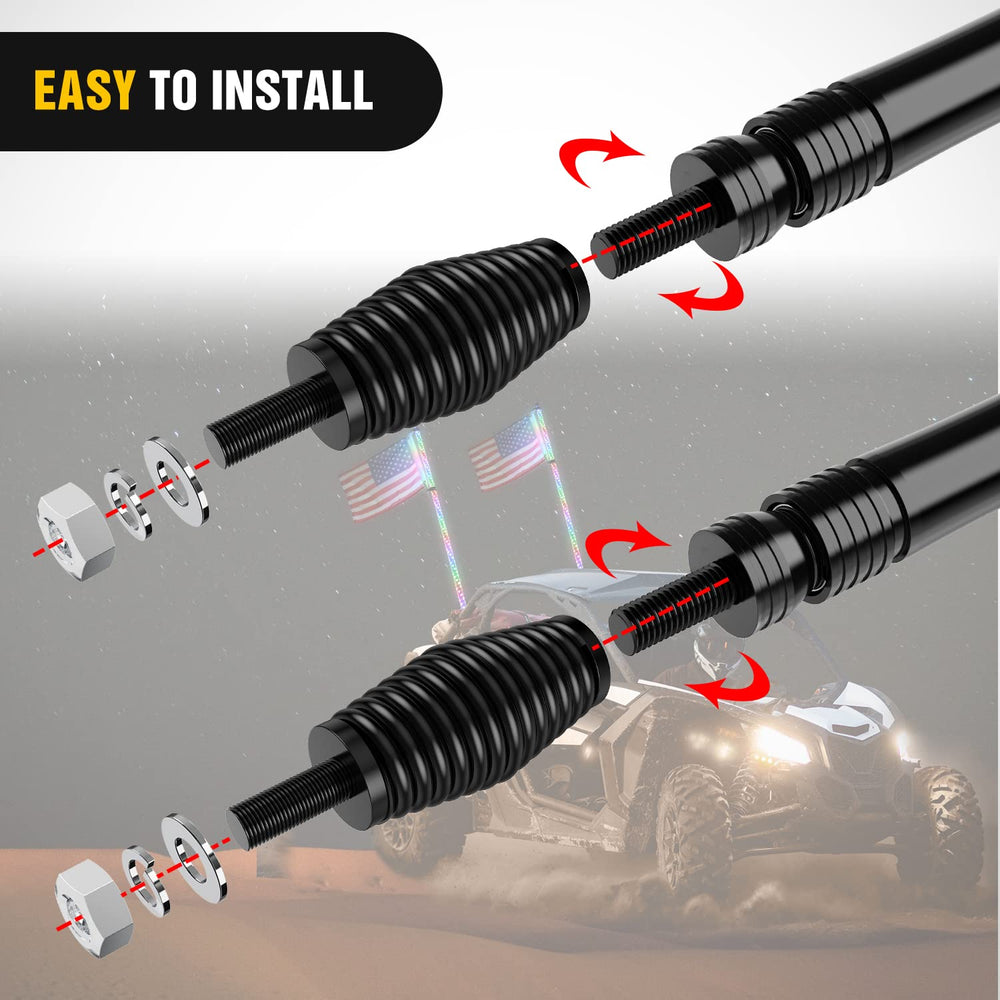 Nilight package view with included stainless nuts and washers for quick install