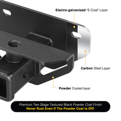 Nilight black powder-coat texture detail resisting rust