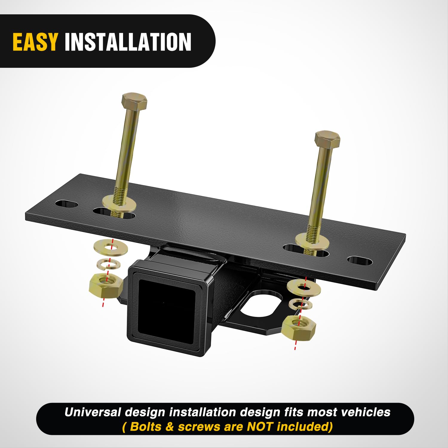 Nilight 2-inch receiver opening detail showing standard accessory compatibility