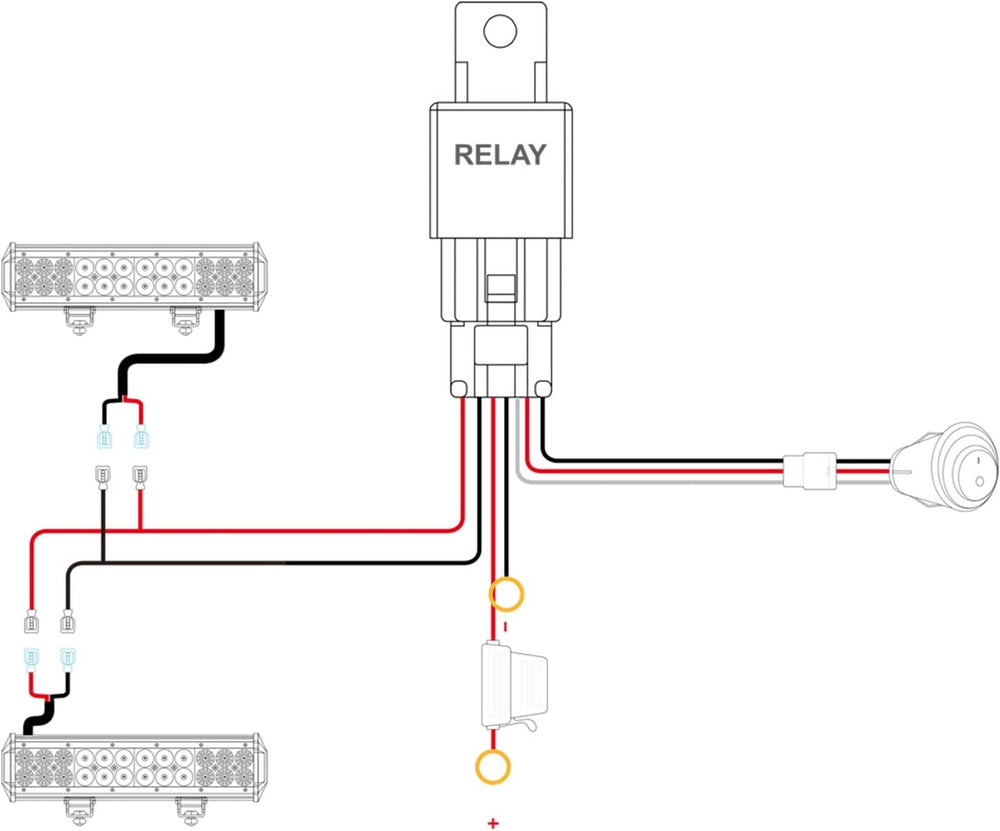 Nilight relay and blade fuse module showing protection components to prevent overloads