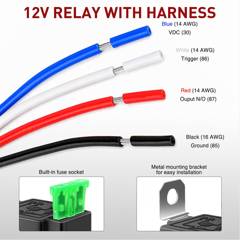 Nilight relay side profile with plug connector illustrating durable connection and reliability