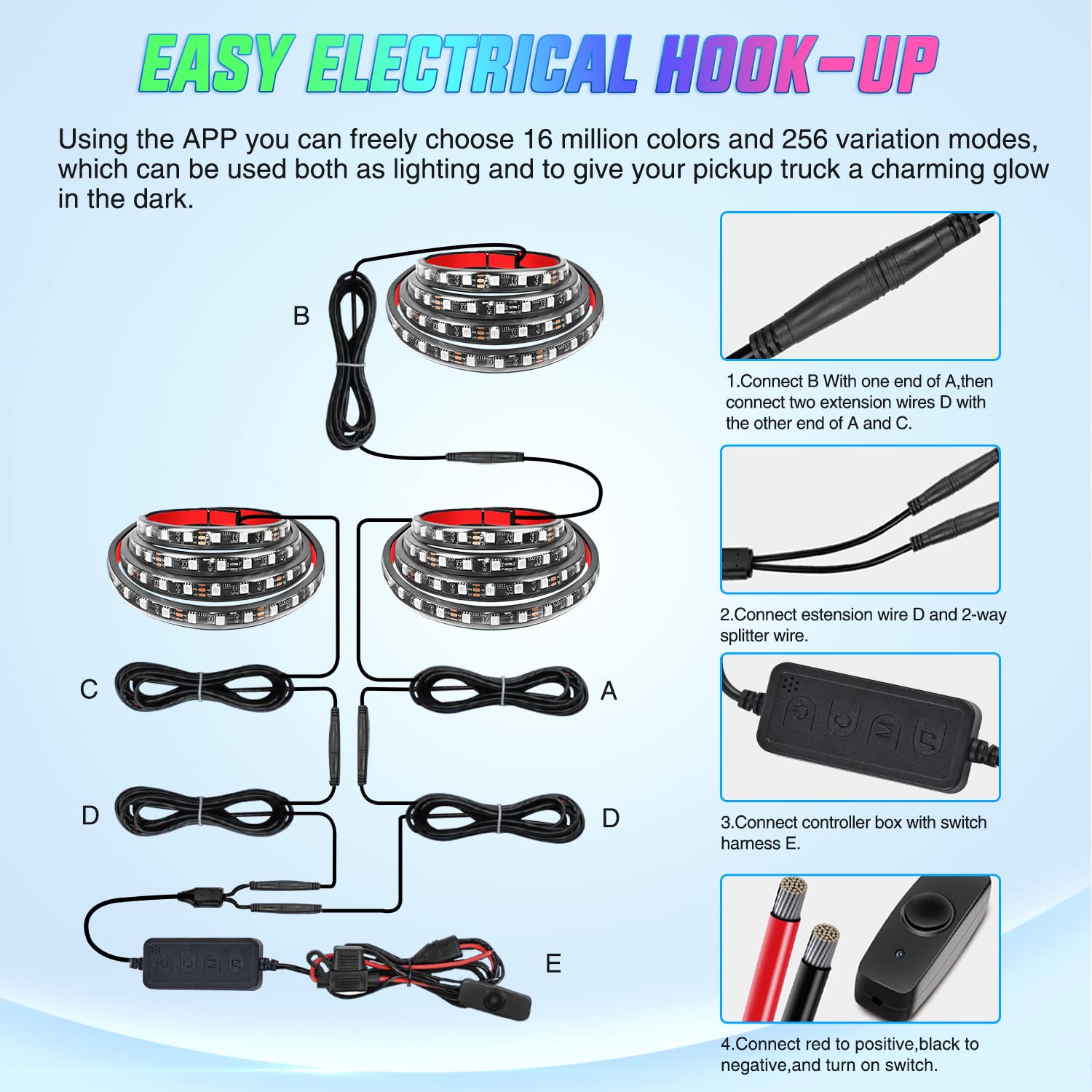 Nilight remote and controller kit displaying easy manual adjustments
