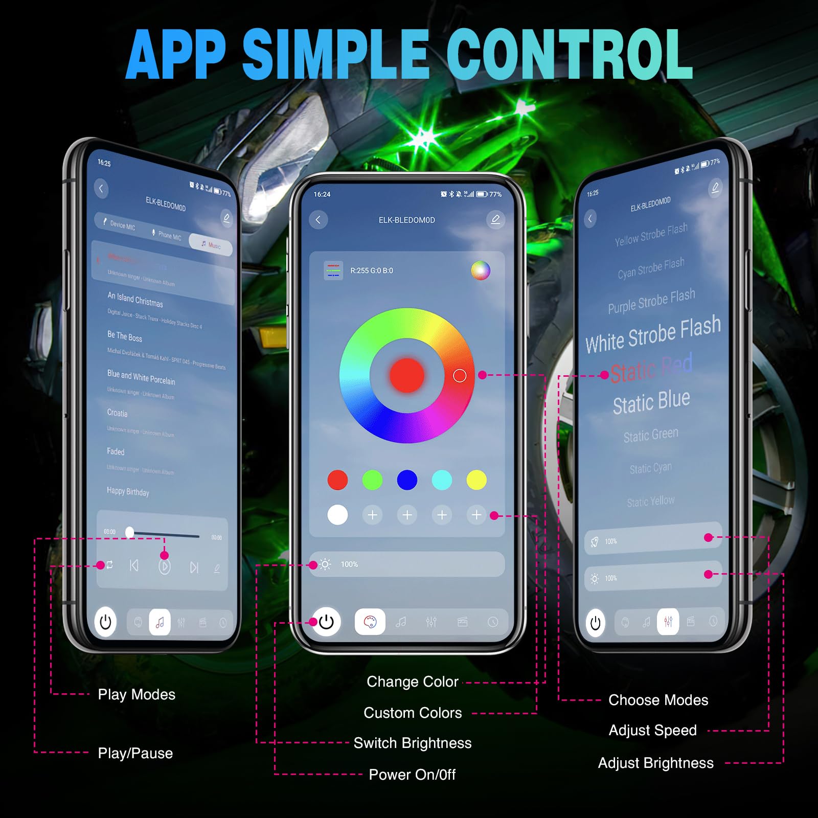 Nilight RF remote displaying controls and one-to-one pairing to avoid interference