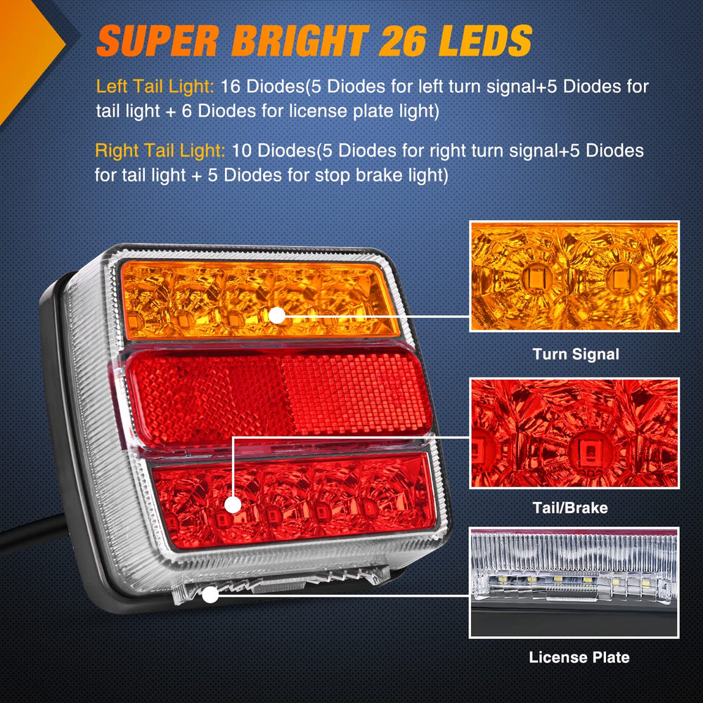 Nilight right lamp diode detail highlighting vivid turn and tail visibility