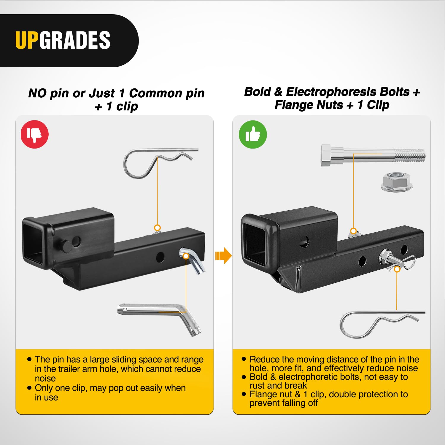 Nilight installed in rise and drop positions demonstrating leveling and clearance benefit