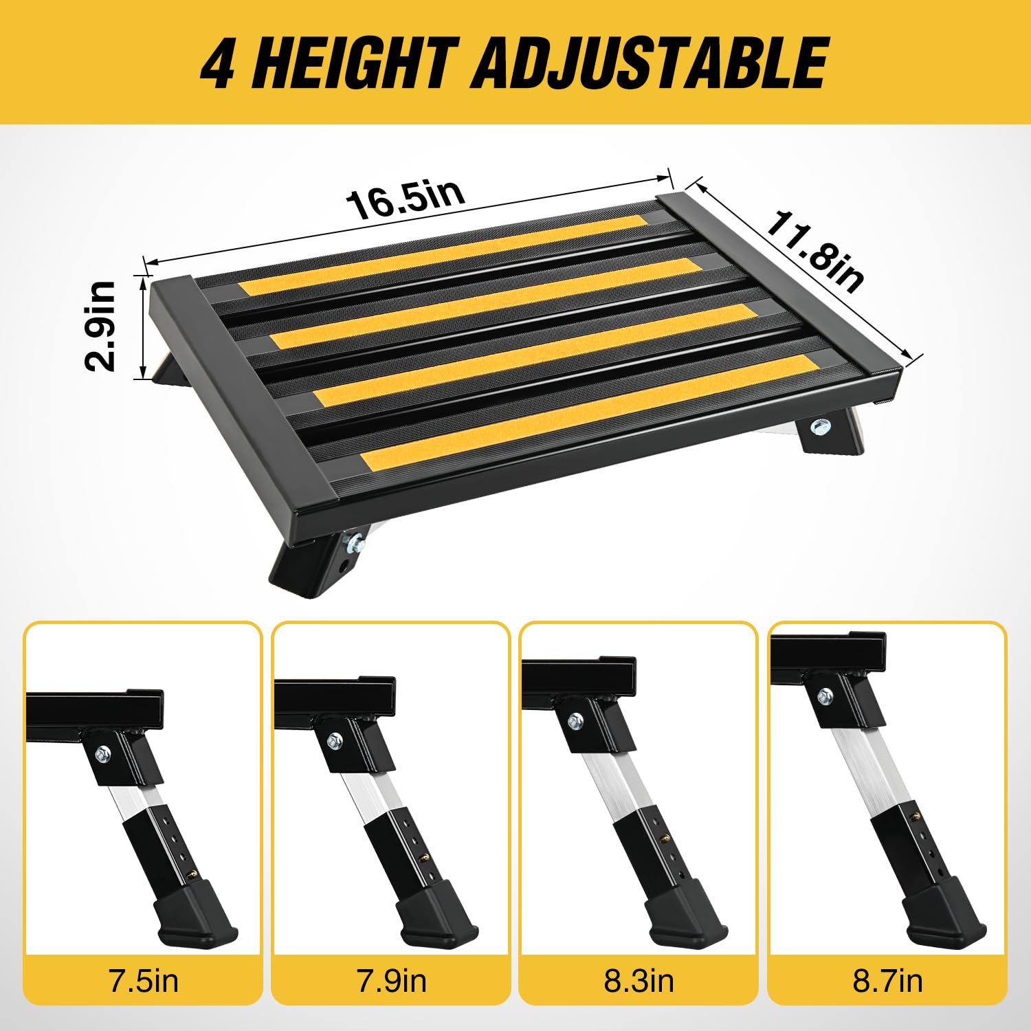 Nilight folded flat step for compact storage and easy transport