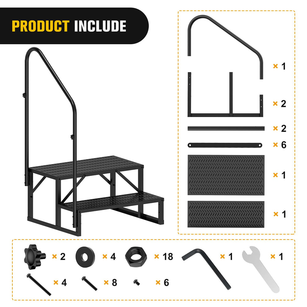 Nilight folded stairs in storage compartment showing portability and space-saving benefit