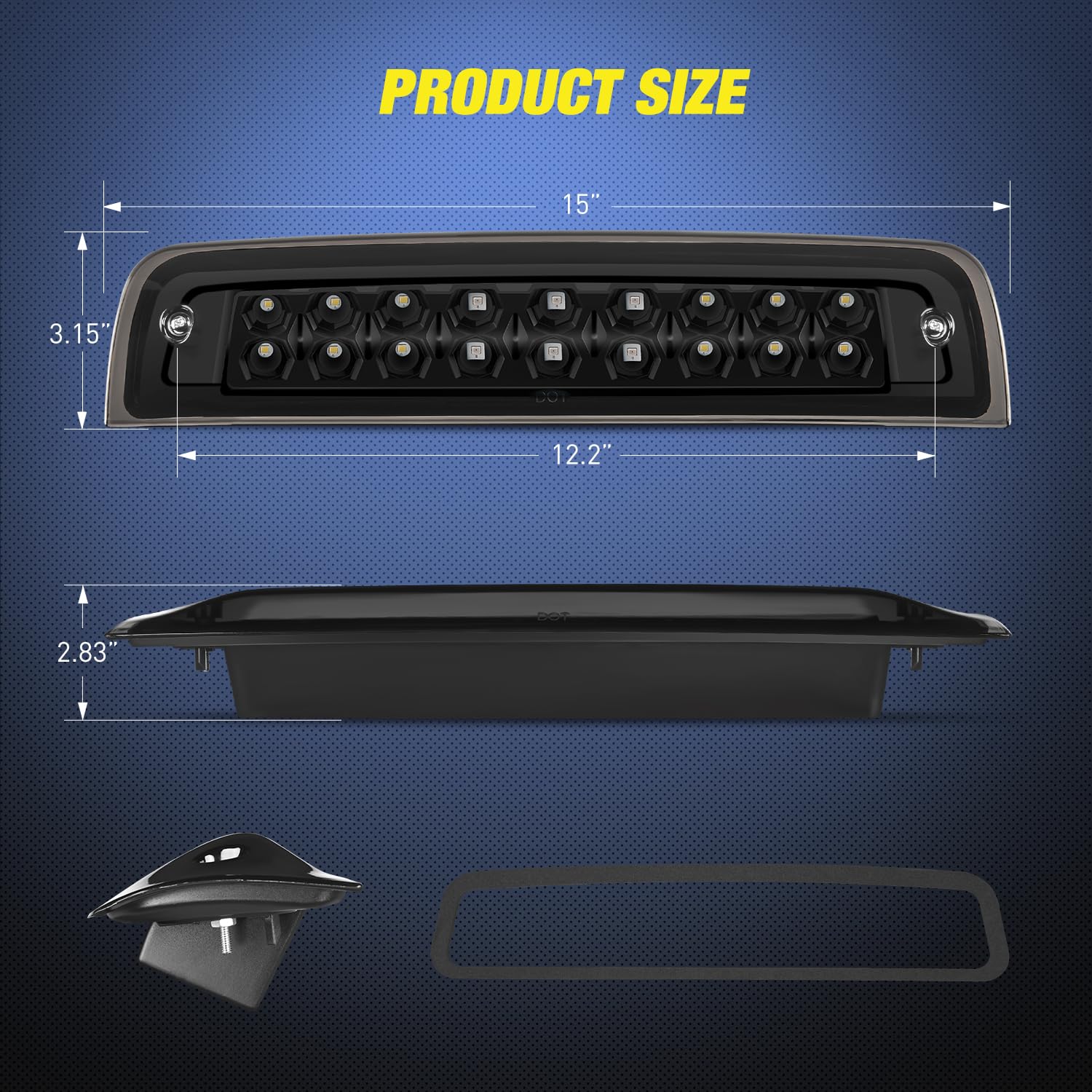 Nilight size comparison with ruler showing correct scale for OEM replacement