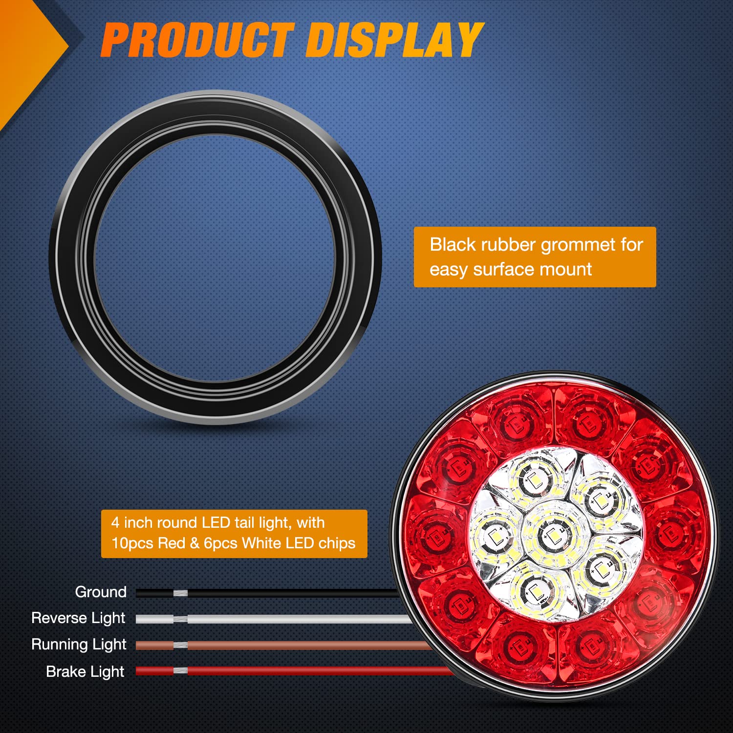 Nilight rubber edge seal detail protecting lamp from moisture entry