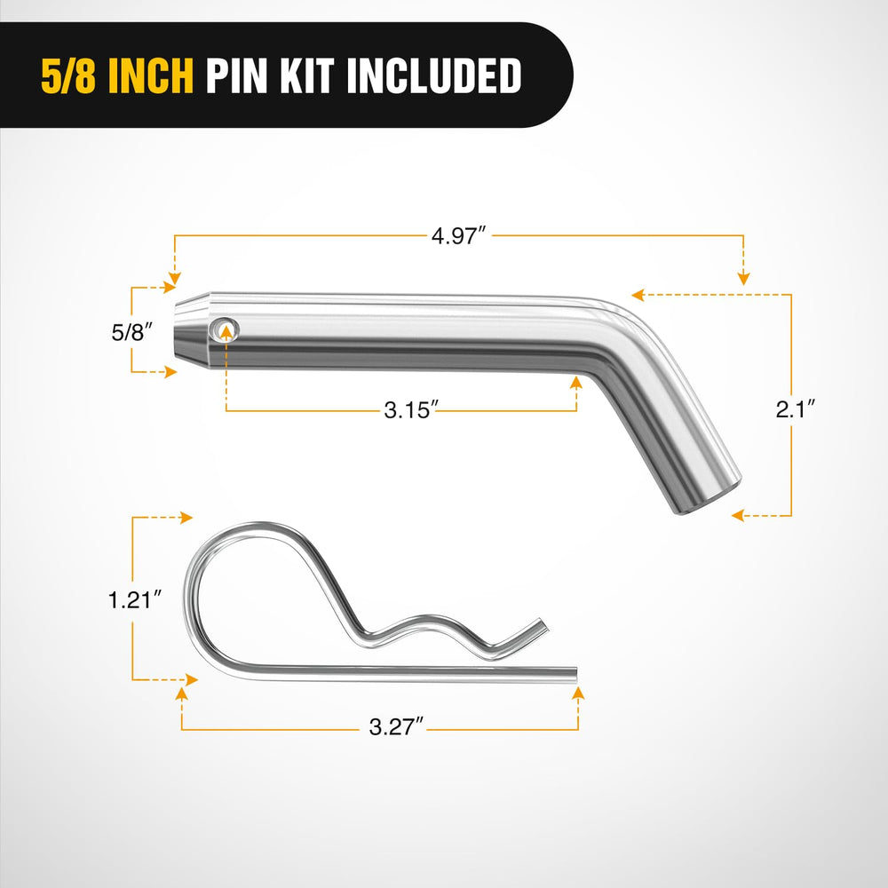 Nilight detail of 2x2 shank and hitch pin showing simple installation benefit