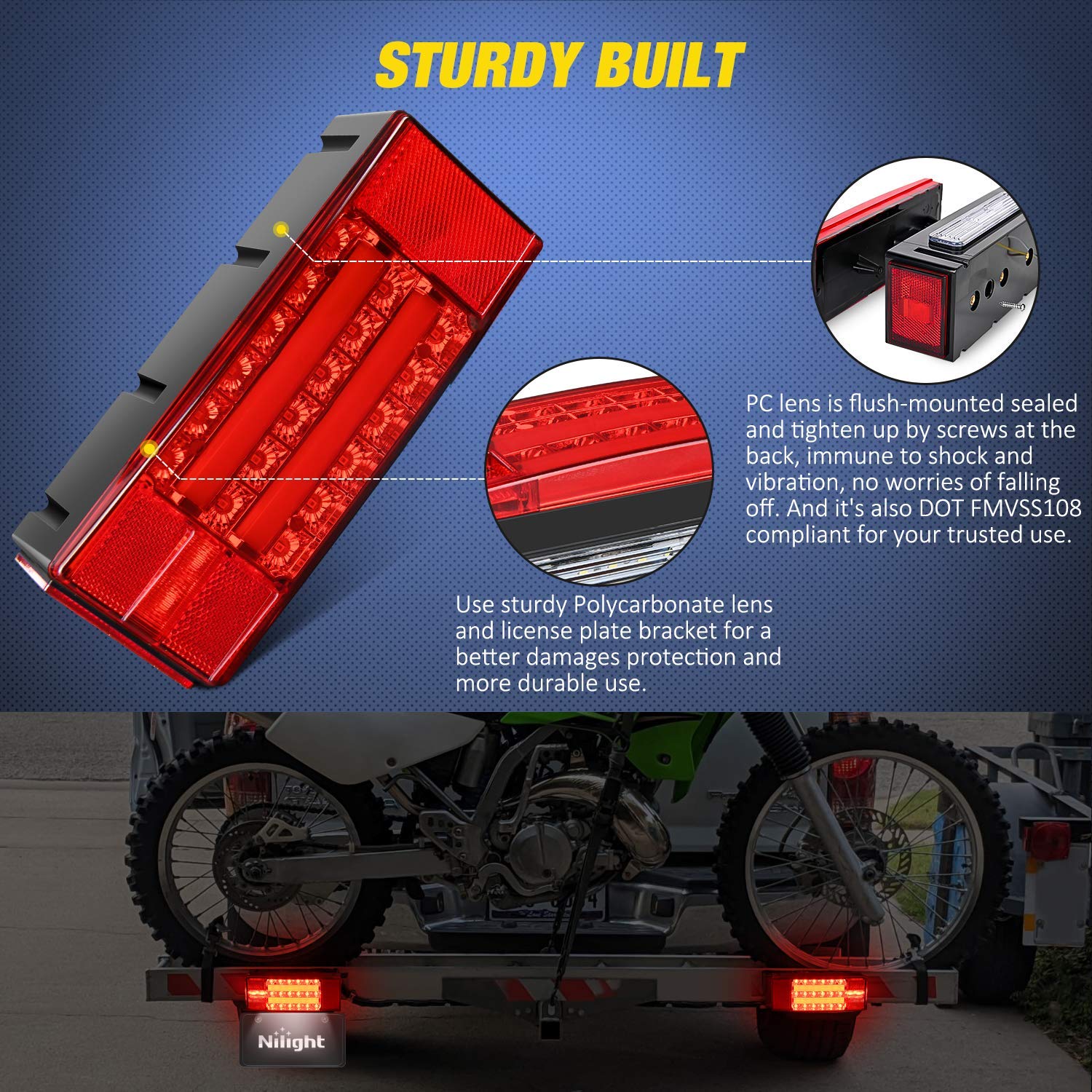 Nilight amber clearance light showing additional side marker safety