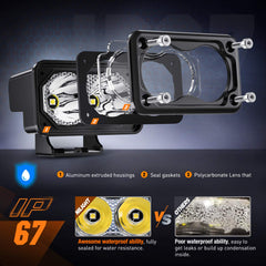 Nilight side angle showing aluminum housing for durable heat dissipation