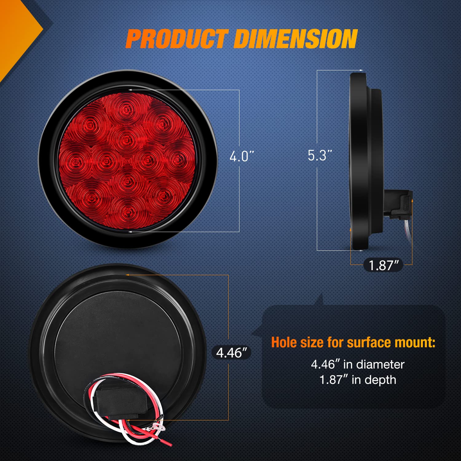 Nilight side profile showing shallow 1.87-inch depth and easy flush mount fit