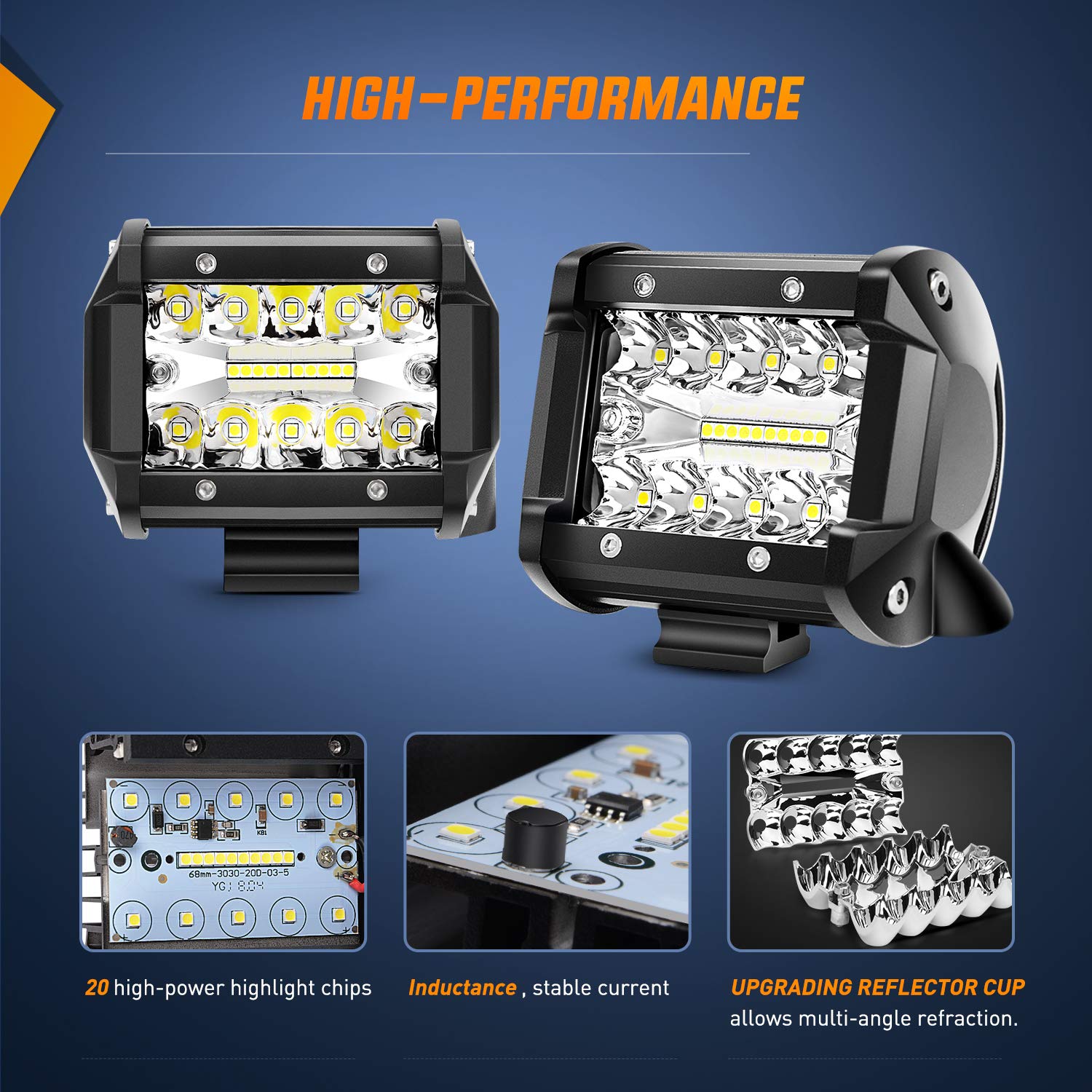 Nilight side profile of aluminum housing showing cooling and durability