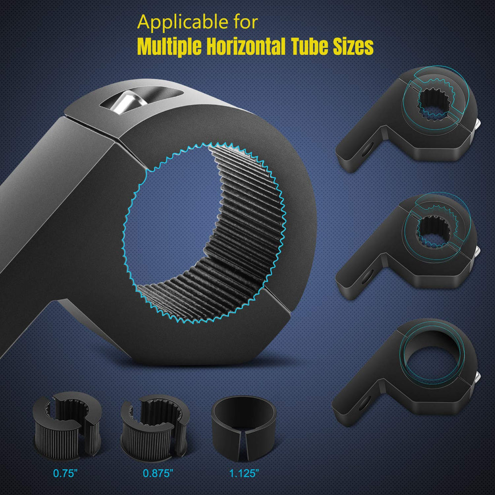 Nilight side profile clamp mounted on tube demonstrating stable attachment
