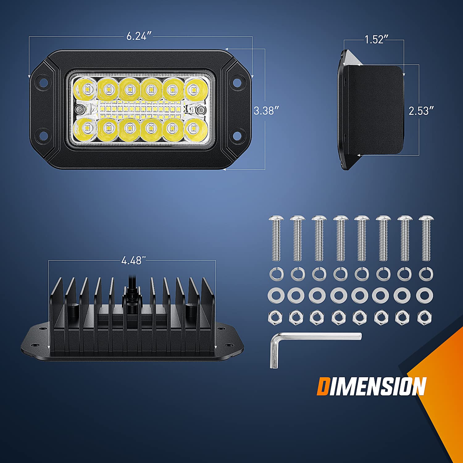 Nilight side profile highlighting aluminum heat sink and durable construction benefit