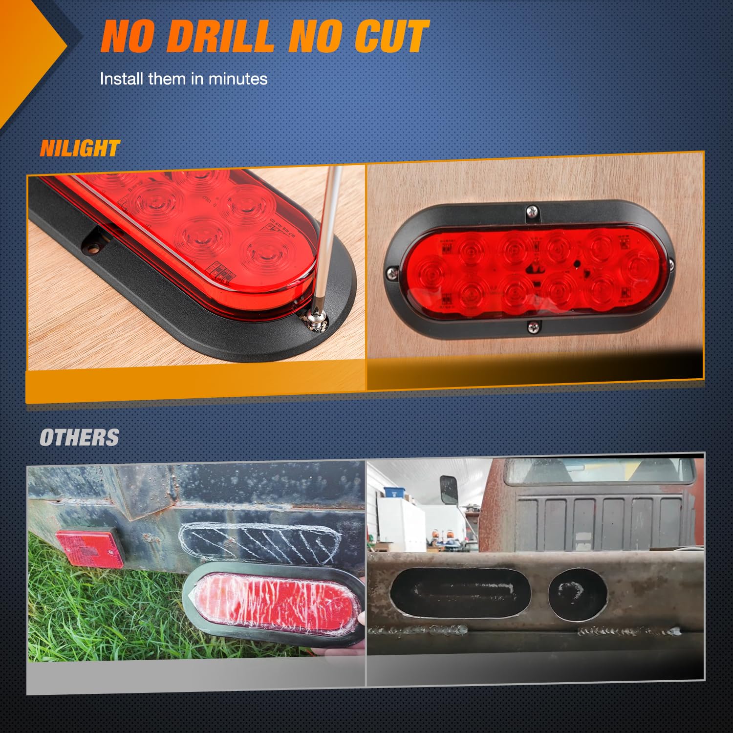 Nilight side profile mounted on trailer demonstrating durable exterior use