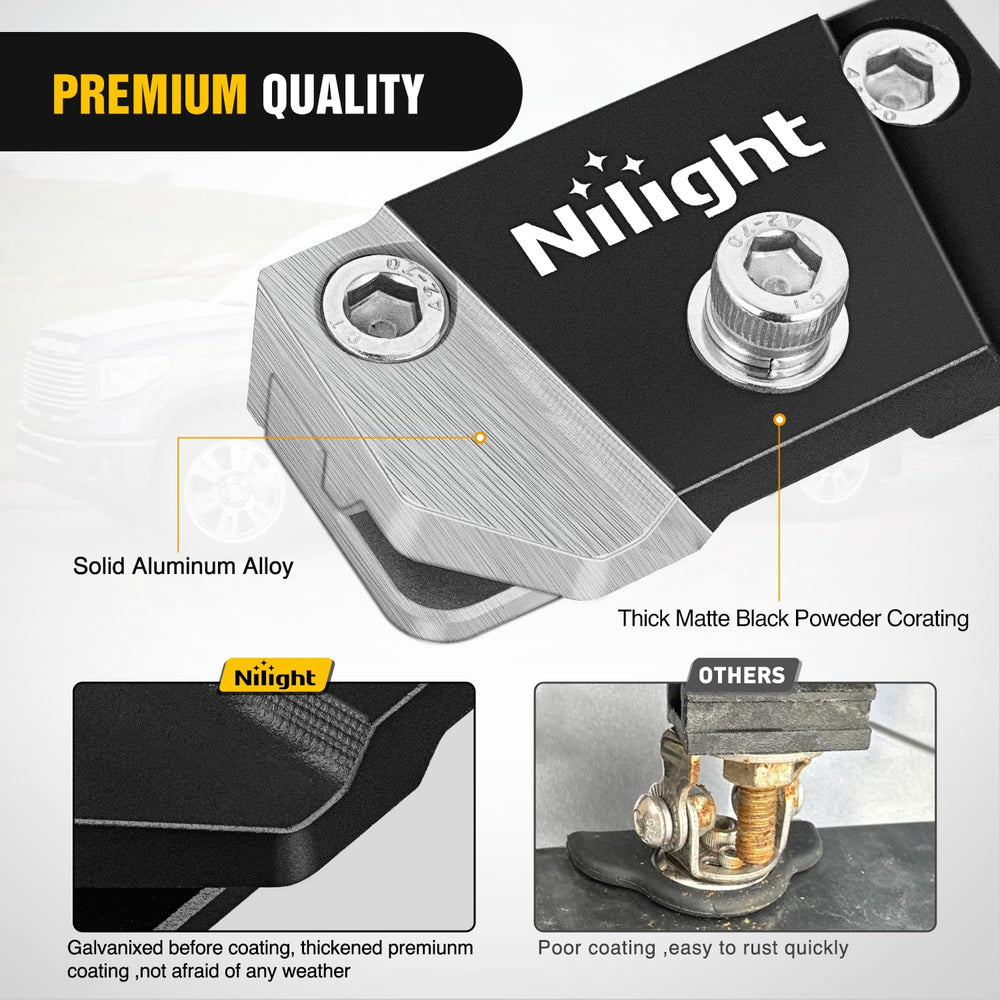 Nilight side profile with LED pod mounted demonstrating stable, low-profile fit