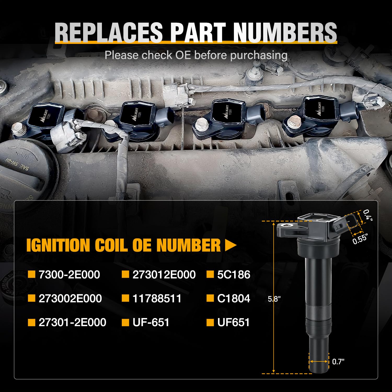 Nilight side profile displaying mounting points that match factory fitment