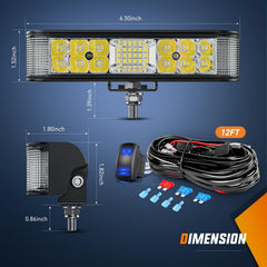 Nilight close-up of side shooter LEDs highlighting wider coverage benefit