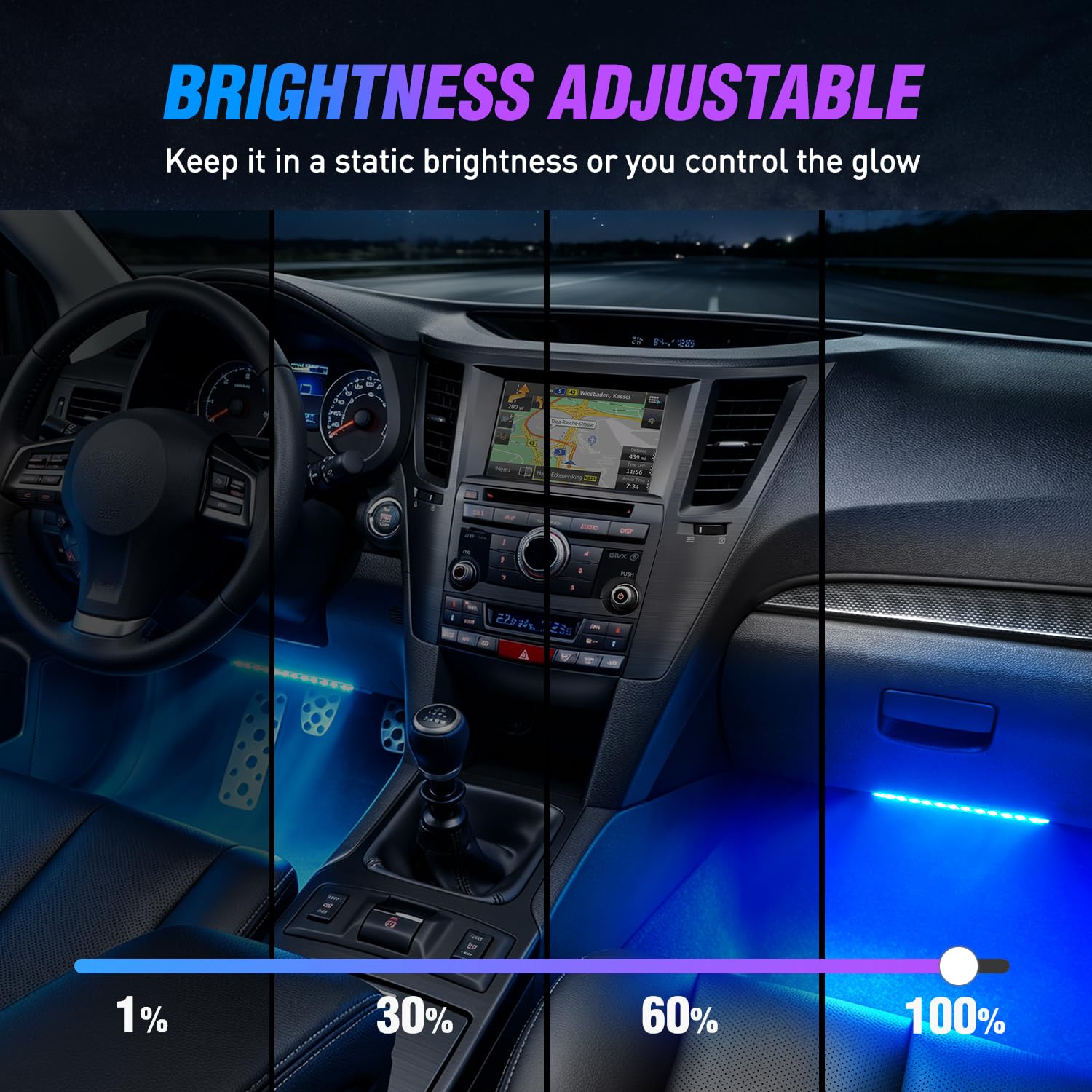 Nilight side view under seat illustrating discreet placement advantage