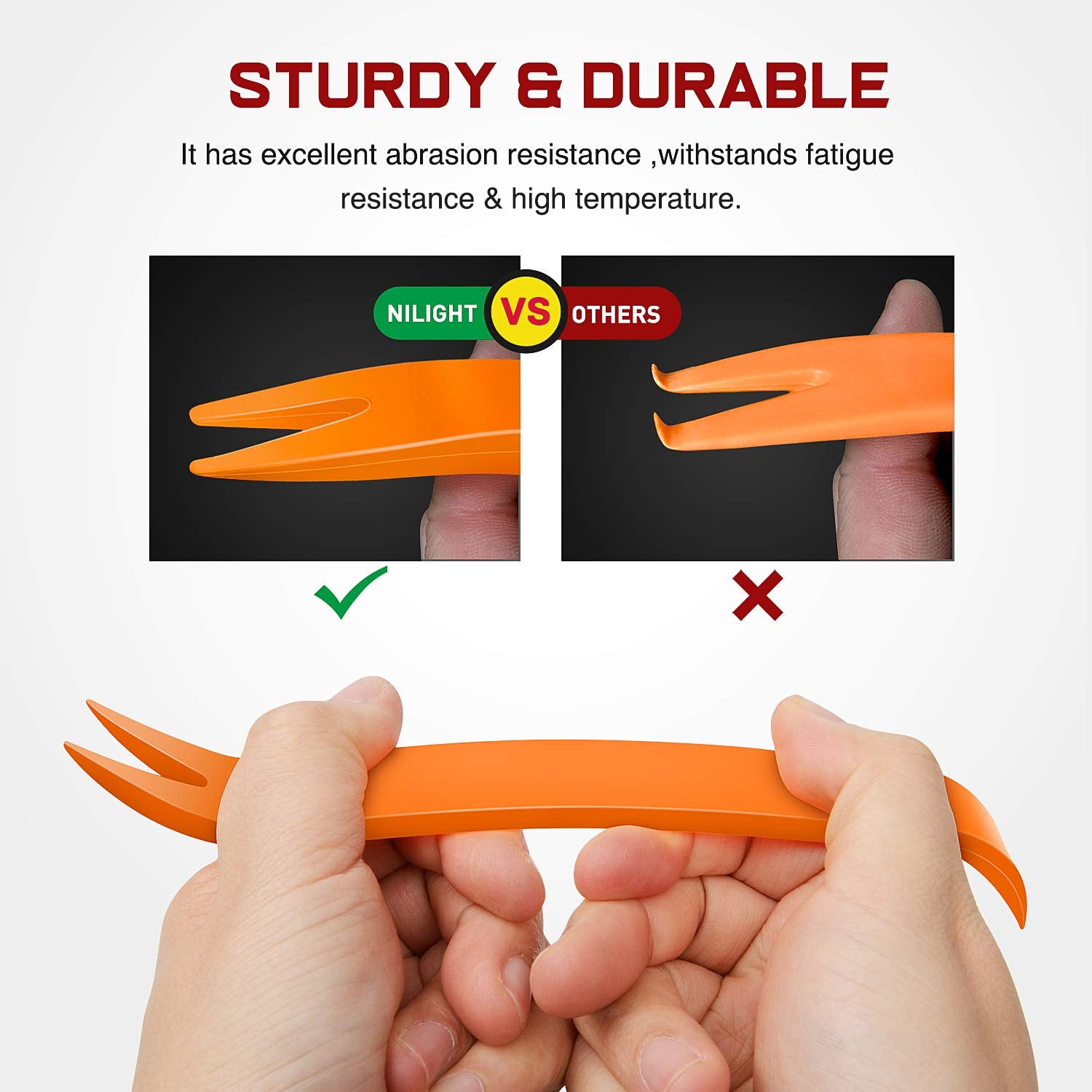 Nilight size comparison labeled to quickly identify the correct retainer