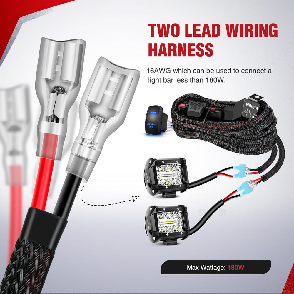 Nilight harness size shown in hand for scale and compactness