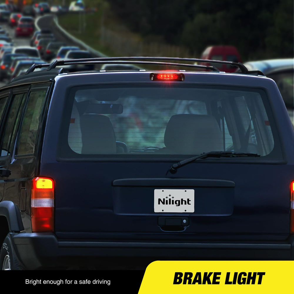 Nilight brake light next to tape measure showing size and scale for easy replacement