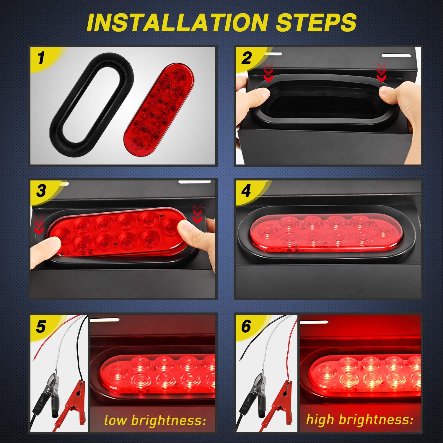 Nilight installed grommet demonstrating secure surface-mount fit and stability