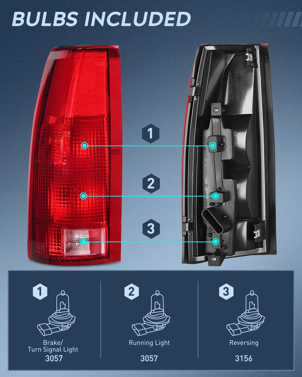 Nilight taillight close-up showing tight seal for weather resistance and longevity